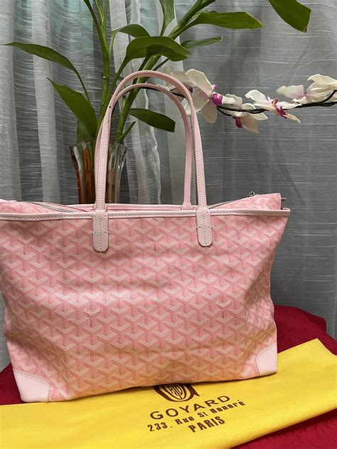 goyard gray and pink|pink goyard tote bag.